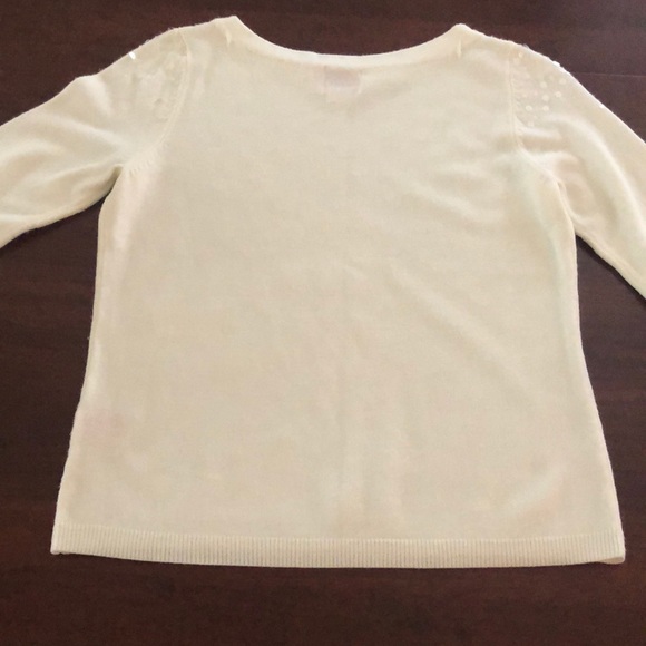 Ruby Rd White Sequined Sweater - Picture 5 of 5